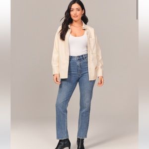 Curve Love Abercrombie Ultra High Rise Ankle Straight Jean